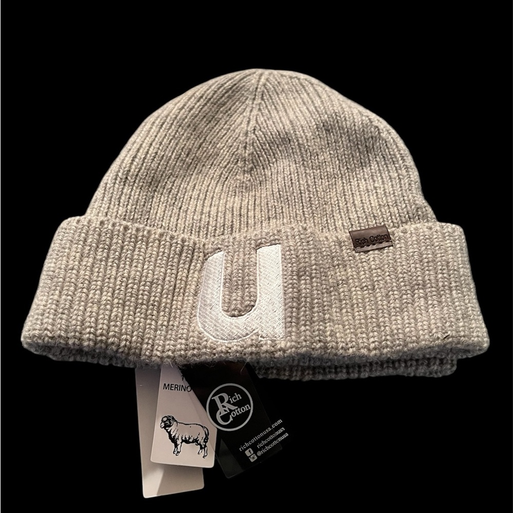 Tan Ribbed Knit Winter Hat